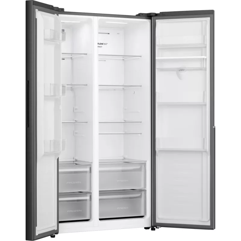 Frigorífico Side-by-Side Gorenje NRS917E41BXWD, independente, American Door, preto, 2 portas, Touch, LED