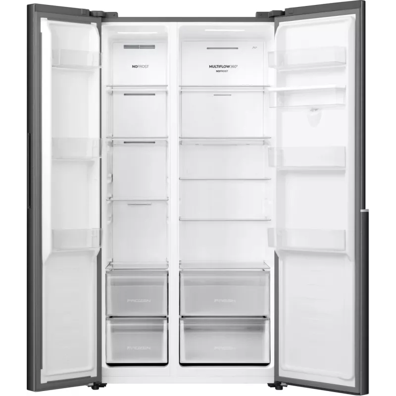 Frigorífico Side-by-Side Gorenje NRS917E41BXWD, independente, American Door, preto, 2 portas, Touch, LED