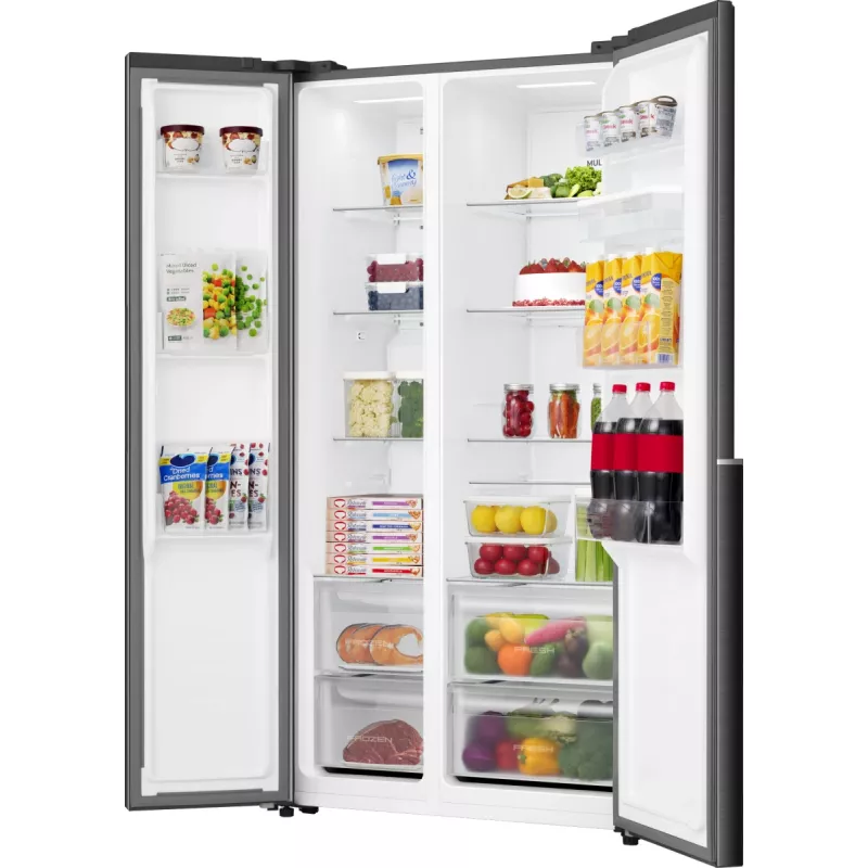Frigorífico Side-by-Side Gorenje NRS917E41BXWD, independente, American Door, preto, 2 portas, Touch, LED