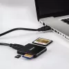 Hama leitor de cartões múltiplos USB 3.0, SD/microSD/CF, preto