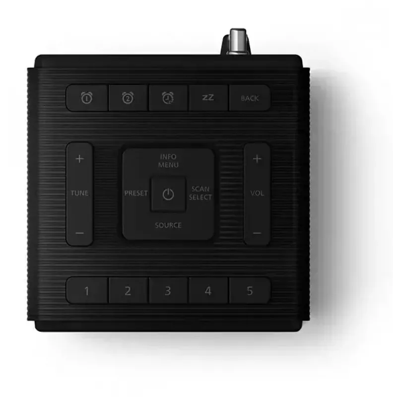 Despertador digital Philips TAR5100/10 preto 12/24h LCD Bluetooth