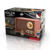 Rádio portátil Adler AD 1171 – AM/FM, 10 W RMS, Bluetooth, antena externa, bronze, 290×200×172 mm