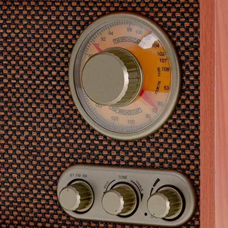 Rádio portátil Adler AD 1171 – AM/FM, 10 W RMS, Bluetooth, antena externa, bronze, 290×200×172 mm