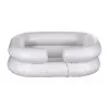 Bacia de lavagem insuflável ActionMed PM100AM — bacia retangular de higiene e reabilitação com bomba, branco
