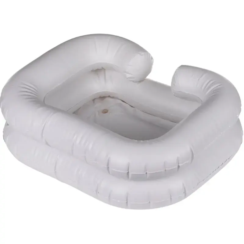 Bacia de lavagem insuflável ActionMed PM200AM — bacia de higiene retangular portátil, branco, bomba e mangueira incluídas