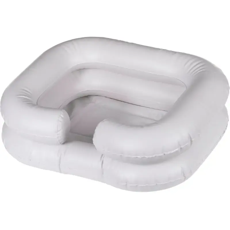 Bacia de lavagem insuflável ActionMed PM200AM — bacia de higiene retangular portátil, branco, bomba e mangueira incluídas