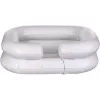 Bacia de lavagem insuflável ActionMed PM200AM — bacia de higiene retangular portátil, branco, bomba e mangueira incluídas
