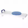 Assento de banho ActionMed LW400AM 2-em-1 com disco de transferência giratório, branco, resistente à humidade, assento ergonómico, orifício de suspensão