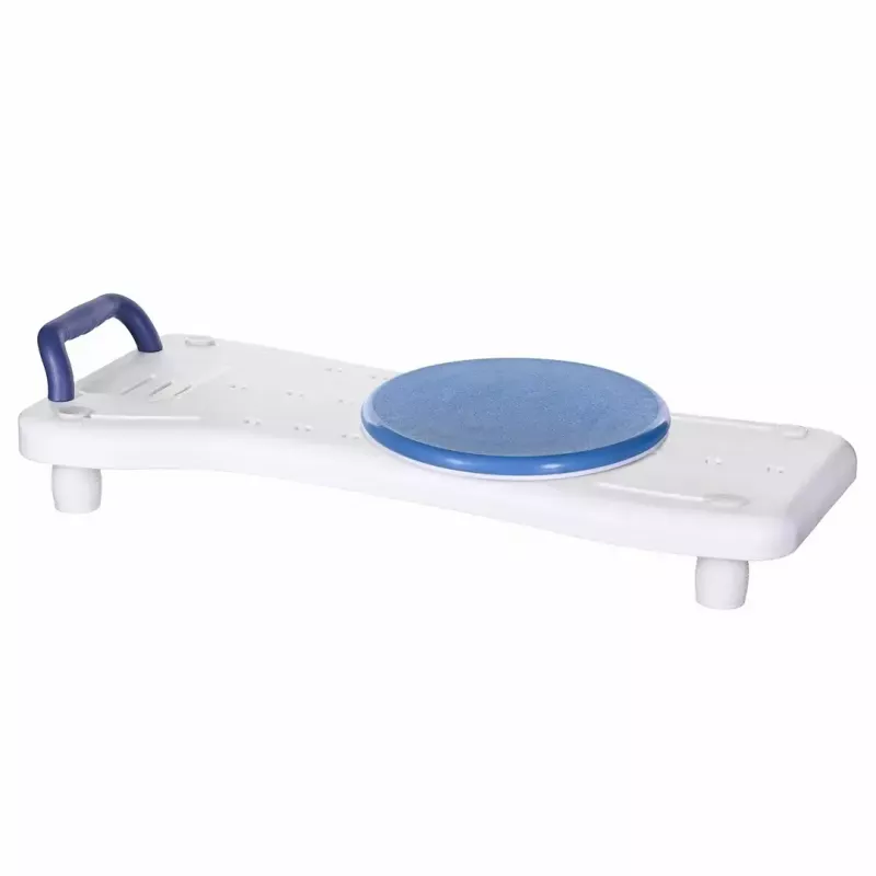 Assento de banho ActionMed LW400AM 2-em-1 com disco de transferência giratório, branco, resistente à humidade, assento ergonómico, orifício de suspensão