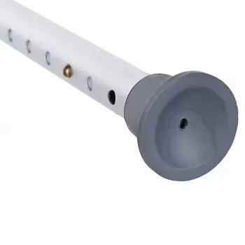 Banco de duche giratório ActionMed KP400AM – banco de duche redondo compacto giratório, altura ajustável, 4 pernas, pés antiderrapantes, prateado