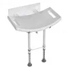Cadeira de duche rebatível para montagem na parede ActionMed KP600AM — branco, assento ergonómico, pés antiderrapantes ajustáveis, 3 kg