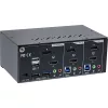 Comutador KVM de secretária InLine, 2 portas, monitor duplo, DP+HDMI, 4K, USB 3.0, áudio