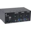 Comutador KVM de secretária InLine 62652I 2 portas monitor duplo HDMI 4K USB 3.0 áudio