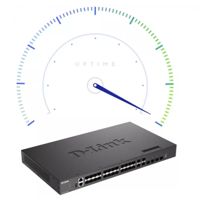 Comutadores geridos D-Link Layer 3 Stackable 10 Gigabit, geridos, L3, duplex total, montagem em rack