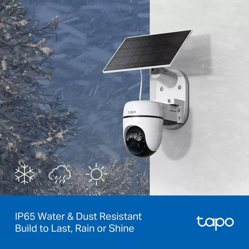 TP-Link Tapo Kit de câmara de segurança com painel/tilt alimentada por energia solar