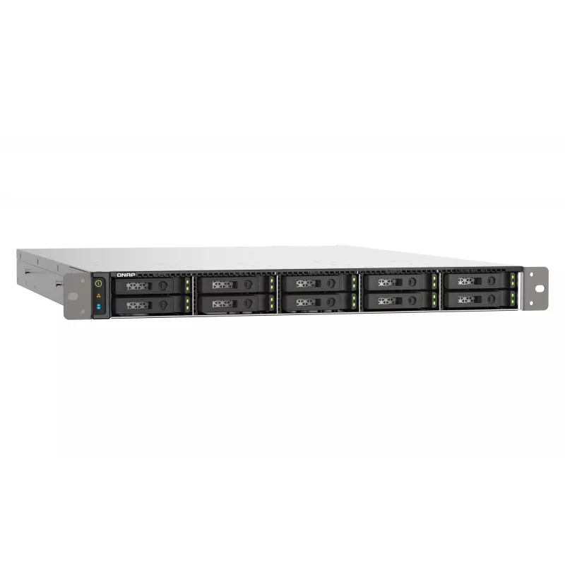 QNAP TS-h1090FU NAS Rack (1U) EPYC 7302P 128 GB DDR4 0 TB QuTS hero Black, cinzento