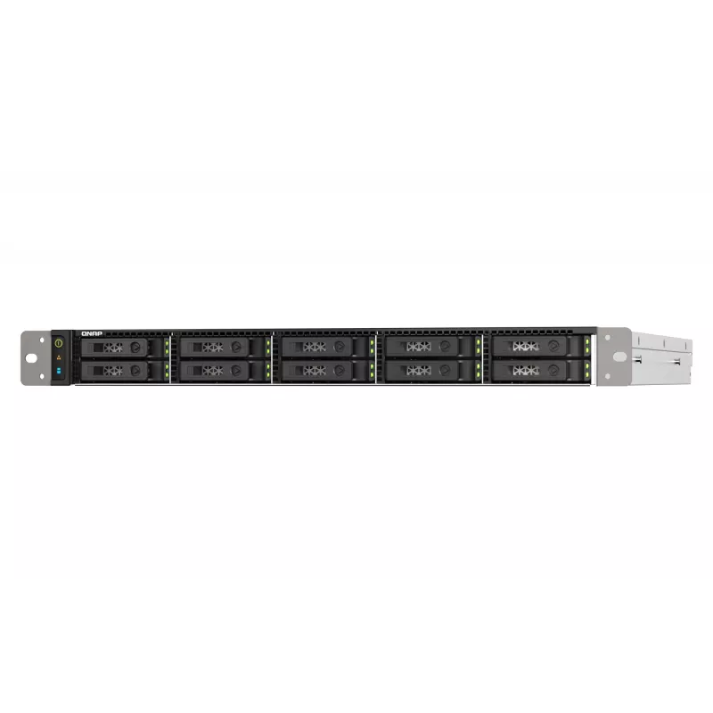QNAP TS-h1090FU NAS Rack (1U) EPYC 7302P 128 GB DDR4 0 TB QuTS hero Black, cinzento