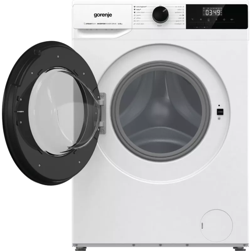 Gorenje Máquina de lavar WNHPI94A1PS BK070, carga frontal, 9 kg, B, 75 dB, 1400 rpm, A