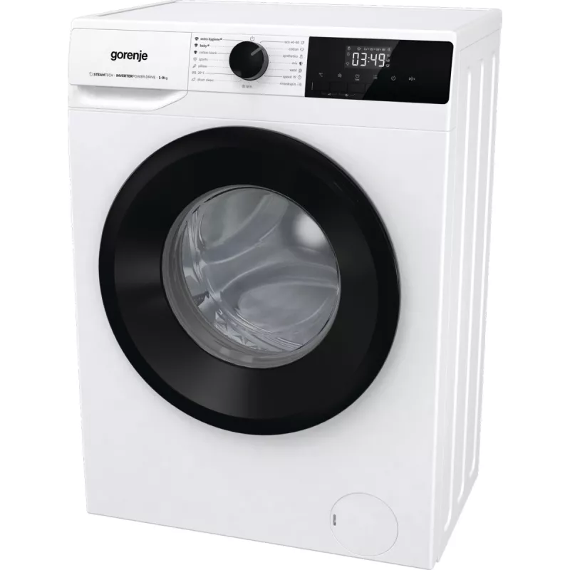 Gorenje Máquina de lavar WNHPI94A1PS BK070, carga frontal, 9 kg, B, 75 dB, 1400 rpm, A