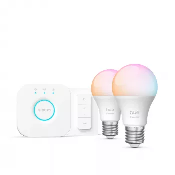 Lâmpada LED inteligente Philips Hue White and Colour Ambience E27 Bluetooth 8 W, 111 mm, 6 cm Ø (pack de 2)