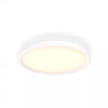 Philips Aurelle Hue Lâmpada de painel redonda, lâmpada de teto inteligente, Bluetooth/Zigbee, branco, LED, alumínio, variável