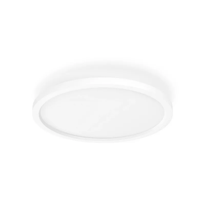 Philips Aurelle Hue Lâmpada de painel redonda, lâmpada de teto inteligente, Bluetooth/Zigbee, branco, LED, alumínio, variável