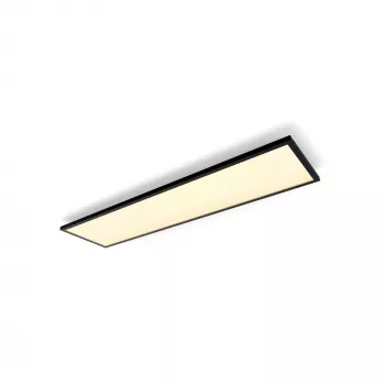 Lâmpada de teto inteligente Signify Philips Aurelle Rectangle Panel — Bluetooth/Zigbee, 1200×300×48 mm, preto