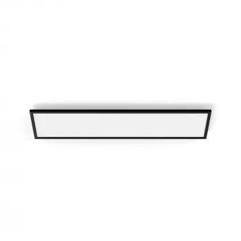 Lâmpada de teto inteligente Signify Philips Aurelle Rectangle Panel — Bluetooth/Zigbee, 1200×300×48 mm, preto