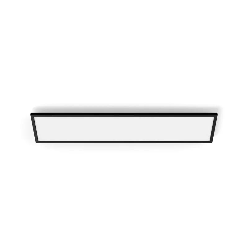 Lâmpada de teto inteligente Signify Philips Aurelle Rectangle Panel — Bluetooth/Zigbee, 1200×300×48 mm, preto