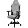 Cadeira gaming universal AEROCOOL CROWNASHGR — assento/encosto estofados em cinzento, apoios de braços 2D, estrutura em aço, pistão a gás classe 4, peso máximo do utilizador 150 kg