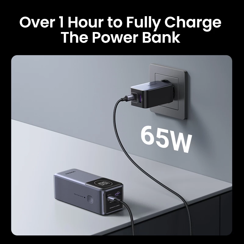 Powerbank portátil Ugreen 12000mAh 100W carregamento rápido