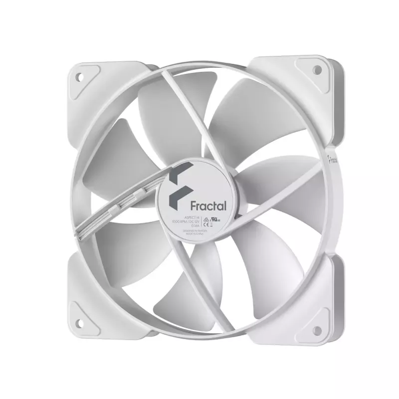 Ventoinha para caixa de computador Fractal Design Aspect 14 cm (140 mm) branca, 12 V, 1000 rpm