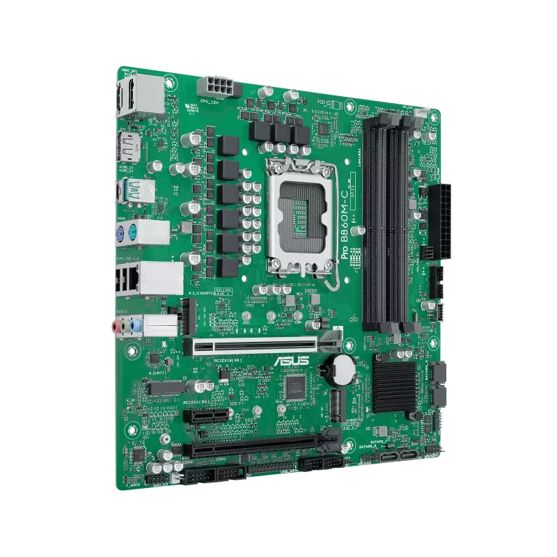 Motherboard ASUS PRO B860M-C-CSM — Intel B860, LGA 1851 (Socket V1), Micro ATX, 4× DIMM DDR5, 256 GB máx.