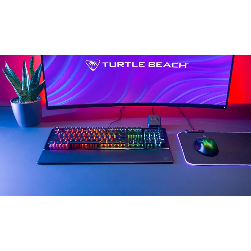 Teclado Turtle Beach Vulcan II gaming USB QWERTZ alemão preto