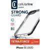 Cellularline Tetra Force Strong Guard – capa protetora ultraelástica e resistente a choques para iPhone 16e com tecnologia antibacteriana Microban® integrada