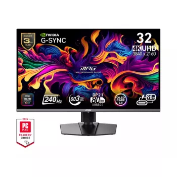 Monitor de computador MSI MPG 322URX QD-OLED 80 cm (31,5 polegadas) 3840 x 2160 píxeis 4K Ultra HD preto