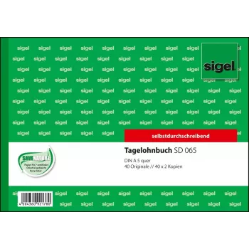 Formulário comercial Sigel SD065 Verde A5 q 120 Folhas