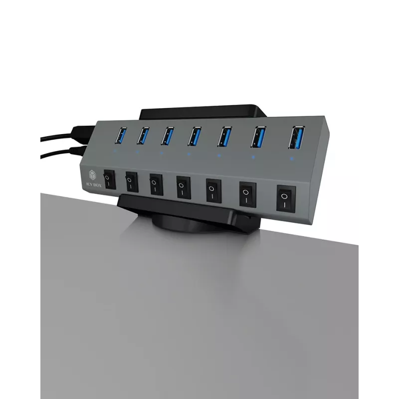 ICY BOX IB-MSA106-HH Suporte passivo Hub USB Preto