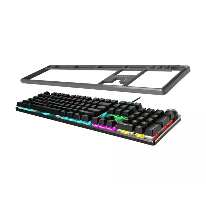 Teclado gaming MSI FORGE GK310 RED DE Mecânico USB QWERTY Preto