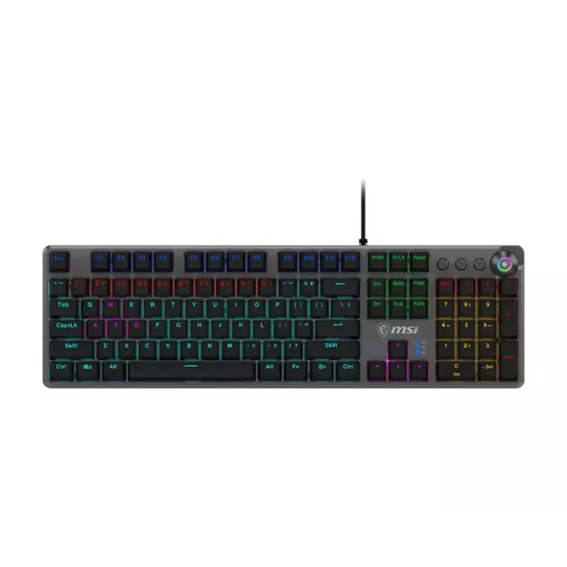 Teclado gaming MSI FORGE GK310 RED DE Mecânico USB QWERTY Preto