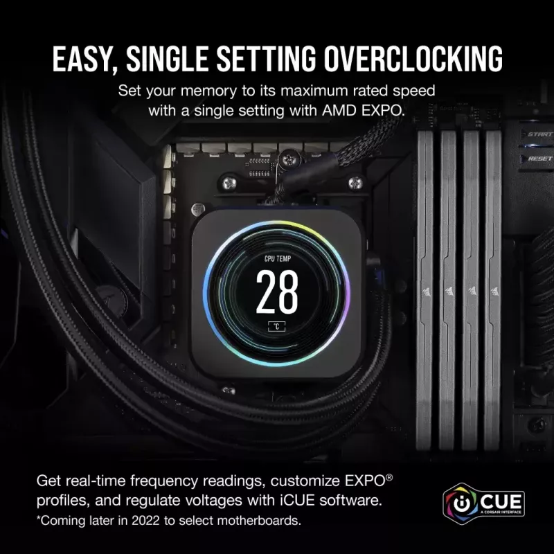 Corsair Vengeance, DDR5-6400, CL32, AMD EXPO + Intel XMP 3.0 - 32 GB Dual-Kit, cinzento