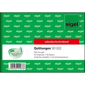 Formulário comercial Sigel SD022 verde A6 Q