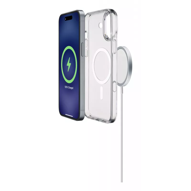Cellularline Gloss Mag – Capa magnética para iPhone 16 para carregar e fixar no carregador MagSafe