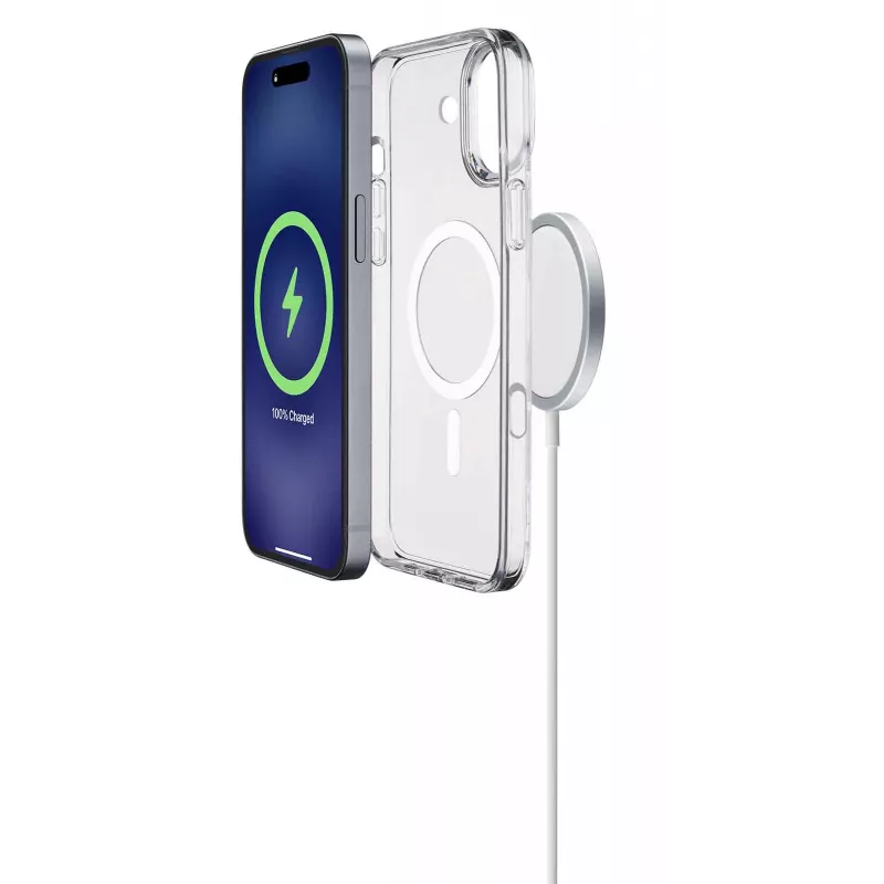 Cellularline Gloss Mag – Capa magnética para iPhone 16 para carregar e fixar no carregador MagSafe