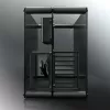 RAIJINTEK Paean caixa de PC de secretária – preto transparente, ATX/Micro-ATX/Mini-ITX, 4x USB 3.2 Gen1, 3x3,5 polegadas + 3x2,5 polegadas baías