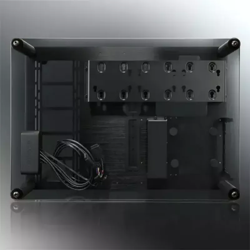 RAIJINTEK Paean caixa de PC de secretária – preto transparente, ATX/Micro-ATX/Mini-ITX, 4x USB 3.2 Gen1, 3x3,5 polegadas + 3x2,5 polegadas baías