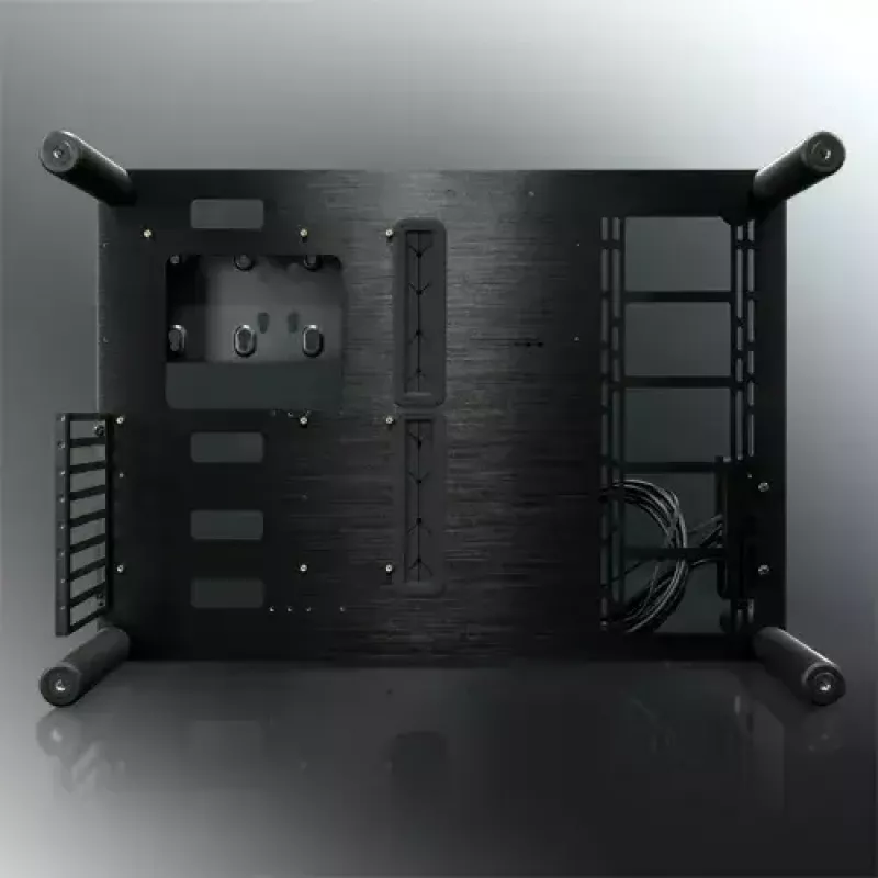 RAIJINTEK Paean caixa de PC de secretária – preto transparente, ATX/Micro-ATX/Mini-ITX, 4x USB 3.2 Gen1, 3x3,5 polegadas + 3x2,5 polegadas baías