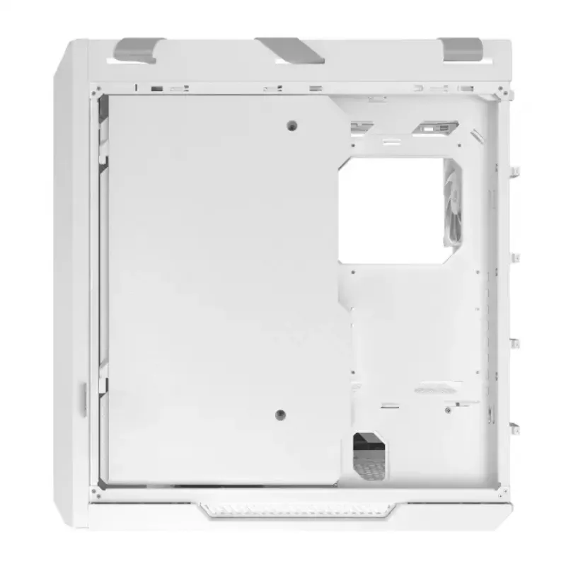 Caixa de PC ASUS ROG Strix Helios II Midi Tower branco — suporta EATX/ATX/Micro-ATX/Mini-ITX, 3x140mm frente + 1x140mm traseira, 2×3,5 polegadas + 4×2,5 polegadas baías, vidro temperado