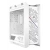 Caixa de PC ASUS ROG Strix Helios II Midi Tower branco — suporta EATX/ATX/Micro-ATX/Mini-ITX, 3x140mm frente + 1x140mm traseira, 2×3,5 polegadas + 4×2,5 polegadas baías, vidro temperado