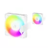 Ventoinha 140 mm Arctic Freezer P14 Pro Reverse A-RGB (branco) — 166,5 m³/h, 5,1 mmH₂O, FDB, PWM, cabo divisor